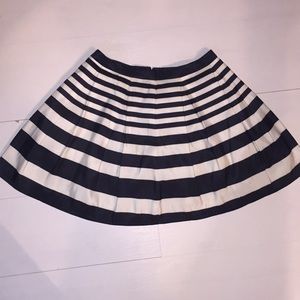Stripped Black and White Circle Skirt